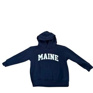 Rabbit Skins Navy Hoodie with 'MAINE' Design